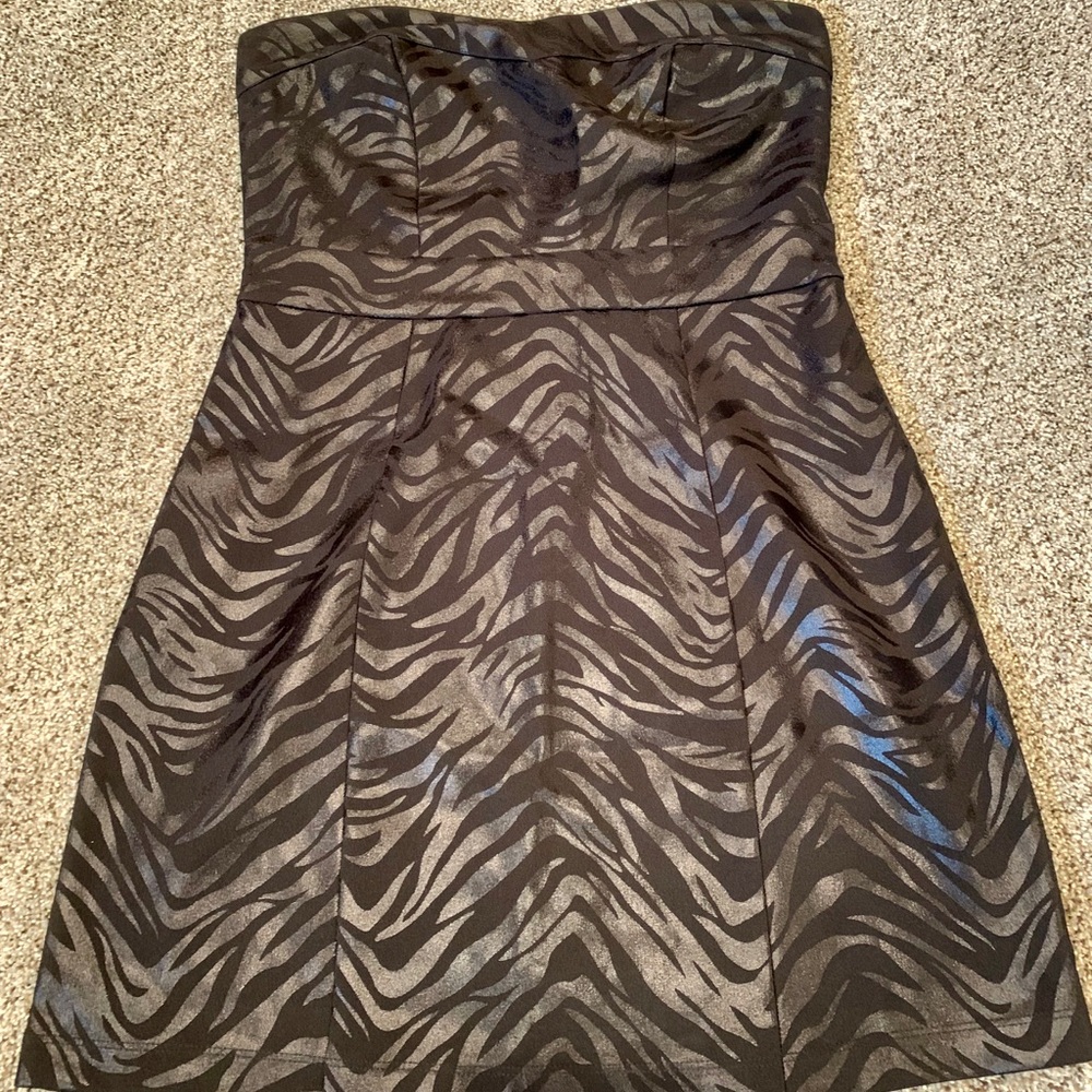 Faux leather dress